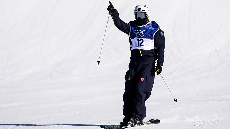 Jesper Tjäder säkrade en finalplats i det sista åket. Foto: Bildbyrån.